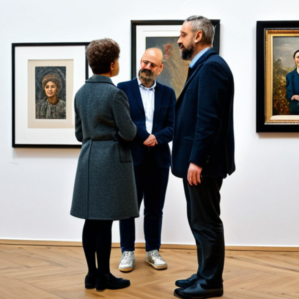 미술문화기획사의 글로벌 프로젝트 성공 사례 - **

"A cozy art gallery in Berlin, Germany, filled with diverse artwork. A friendly gallery owner, f...