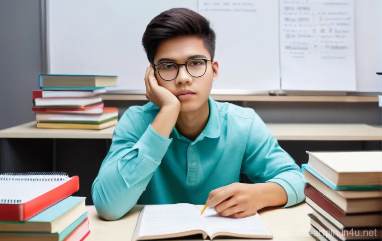 미술문화기획사의 자격 시험 대비 그룹 스터디 후기 - **Prompt:** A young adult, around 20 years old, sitting at a clean, well-lit desk. Initially, they a...